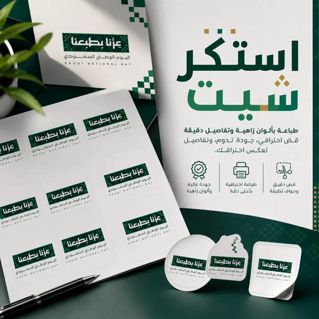 شيت استكر اليوم الوطني طباعة استكرات اليوم الوطني